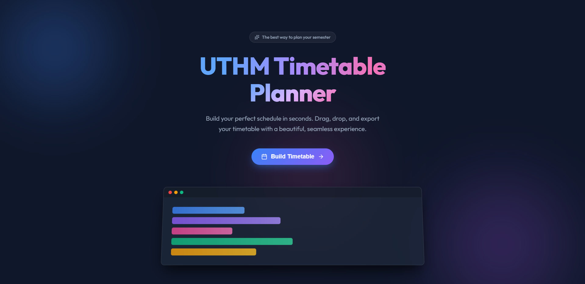 UTHM Timetable Planner